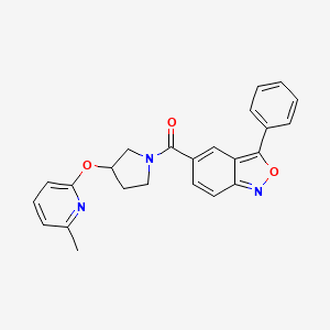 (3-((6-Methylpyridin-2-yl)oxy)pyrrolidin-1-yl)(3-phenylbenzo[c]isoxazol-5-yl)methanone
