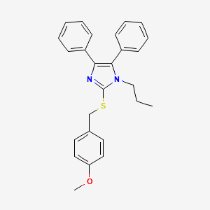 4-{[(4,5-diphenyl-1-propyl-1H-imidazol-2-yl)sulfanyl]methyl}phenyl methyl ether