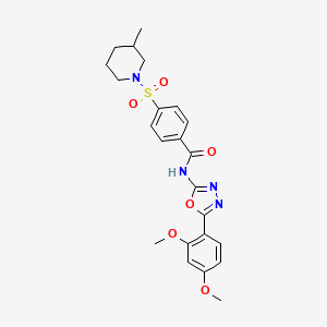N-(5-(2,4-dimethoxyphenyl)-1,3,4-oxadiazol-2-yl)-4-((3-methylpiperidin-1-yl)sulfonyl)benzamide