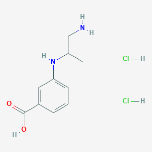 3-(1-Aminopropan-2-ylamino)benzoic acid;dihydrochloride