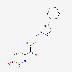 6-oxo-N-(2-(4-phenyl-1H-pyrazol-1-yl)ethyl)-1,6-dihydropyridazine-3-carboxamide