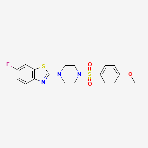 6-Fluoro-2-(4-((4-methoxyphenyl)sulfonyl)piperazin-1-yl)benzo[d]thiazole