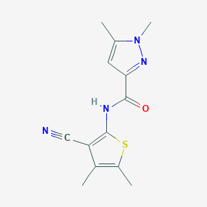 N-(3-cyano-4,5-dimethylthiophen-2-yl)-1,5-dimethyl-1H-pyrazole-3-carboxamide