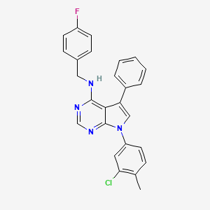 7-(3-chloro-4-methylphenyl)-N-(4-fluorobenzyl)-5-phenyl-7H-pyrrolo[2,3-d]pyrimidin-4-amine