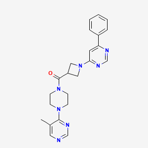 (4-(5-Methylpyrimidin-4-yl)piperazin-1-yl)(1-(6-phenylpyrimidin-4-yl)azetidin-3-yl)methanone