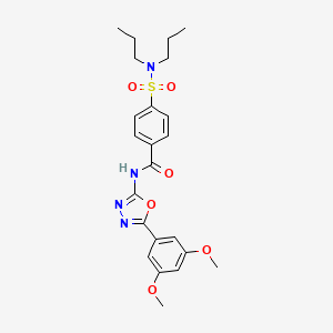 N-[5-(3,5-dimethoxyphenyl)-1,3,4-oxadiazol-2-yl]-4-(dipropylsulfamoyl)benzamide