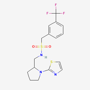 N-((1-(thiazol-2-yl)pyrrolidin-2-yl)methyl)-1-(3-(trifluoromethyl)phenyl)methanesulfonamide
