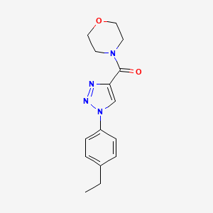 molecular formula C15H18N4O2 B2626145 4-[1-(4-ethylphenyl)-1H-1,2,3-triazole-4-carbonyl]morpholine CAS No. 1326874-51-4