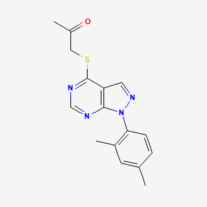 1-[1-(2,4-Dimethylphenyl)pyrazolo[3,4-d]pyrimidin-4-yl]sulfanylpropan-2-one