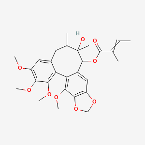 (10-Hydroxy-3,4,5,19-tetramethoxy-9,10-dimethyl-15,17-dioxatetracyclo[10.7.0.02,7.014,18]nonadeca-1(19),2,4,6,12,14(18)-hexaen-11-yl) 2-methylbut-2-enoate