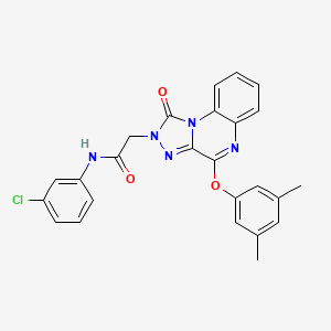 molecular formula C25H20ClN5O3 B2626150 N-(3-chlorophenyl)-2-(4-(3,5-dimethylphenoxy)-1-oxo-[1,2,4]triazolo[4,3-a]quinoxalin-2(1H)-yl)acetamide CAS No. 1207058-01-2