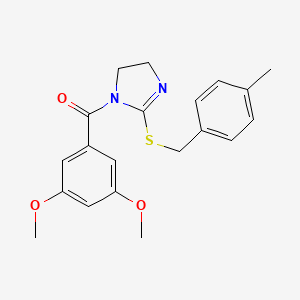 (3,5-Dimethoxyphenyl)-[2-[(4-methylphenyl)methylsulfanyl]-4,5-dihydroimidazol-1-yl]methanone