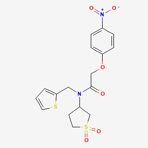 N-(1,1-dioxidotetrahydrothiophen-3-yl)-2-(4-nitrophenoxy)-N-(thiophen-2-ylmethyl)acetamide