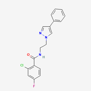 2-chloro-4-fluoro-N-(2-(4-phenyl-1H-pyrazol-1-yl)ethyl)benzamide