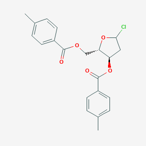 molecular formula C₂₁H₂₁ClO₅ B026262 1-氯-2-脱氧-3,5-二-O-甲苯酰基-L-呋喃核糖 CAS No. 141846-57-3