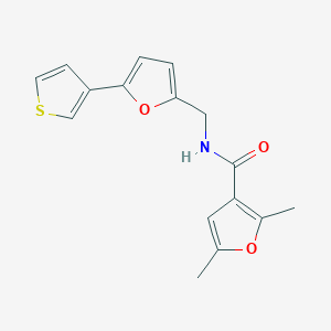 2,5-dimethyl-N-((5-(thiophen-3-yl)furan-2-yl)methyl)furan-3-carboxamide