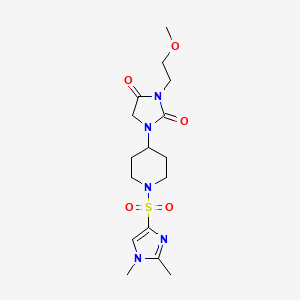 1-(1-((1,2-dimethyl-1H-imidazol-4-yl)sulfonyl)piperidin-4-yl)-3-(2-methoxyethyl)imidazolidine-2,4-dione