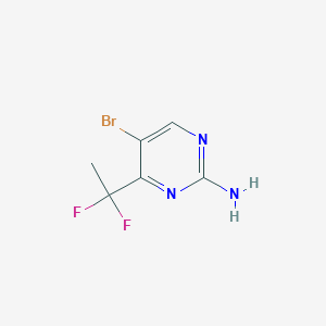molecular formula C6H6BrF2N3 B2626207 5-Bromo-4-(1,1-difluoroethyl)pyrimidin-2-amine CAS No. 2445784-57-4