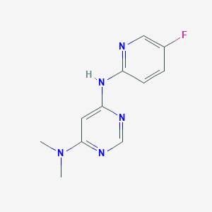molecular formula C11H12FN5 B2626210 N4-(5-fluoropyridin-2-yl)-N6,N6-dimethylpyrimidine-4,6-diamine CAS No. 2320226-26-2