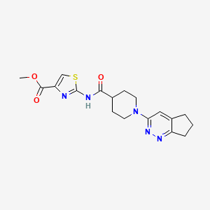 methyl 2-(1-{5H,6H,7H-cyclopenta[c]pyridazin-3-yl}piperidine-4-amido)-1,3-thiazole-4-carboxylate