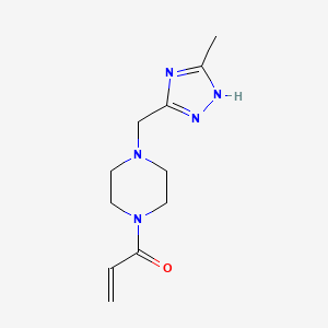 1-[4-[(5-Methyl-1H-1,2,4-triazol-3-yl)methyl]piperazin-1-yl]prop-2-en-1-one