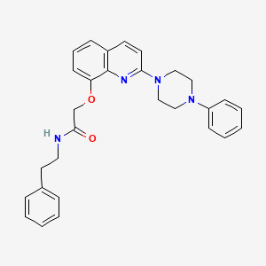 molecular formula C29H30N4O2 B2626219 N-(2-phenylethyl)-2-{[2-(4-phenylpiperazin-1-yl)quinolin-8-yl]oxy}acetamide CAS No. 941954-76-3