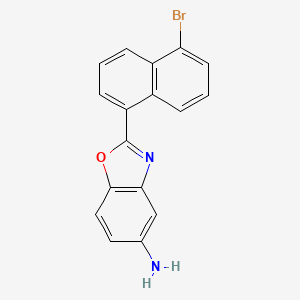 molecular formula C17H11BrN2O B2626222 2-(5-Bromonaphthalen-1-yl)-1,3-benzoxazol-5-amine 