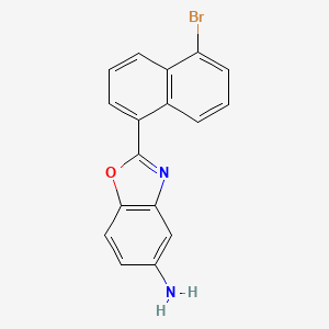 molecular formula C17H11BrN2O B2626222 2-(5-Bromonaphthalen-1-yl)-1,3-benzoxazol-5-amine CAS No. 292058-50-5