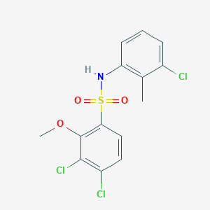 3,4-dichloro-N-(3-chloro-2-methylphenyl)-2-methoxybenzene-1-sulfonamide