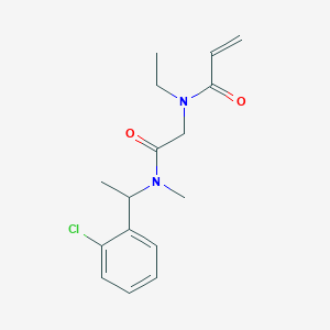 molecular formula C16H21ClN2O2 B2626237 N-[2-[1-(2-Chlorophenyl)ethyl-methylamino]-2-oxoethyl]-N-ethylprop-2-enamide CAS No. 2361728-40-5