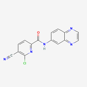 6-chloro-5-cyano-N-(quinoxalin-6-yl)pyridine-2-carboxamide