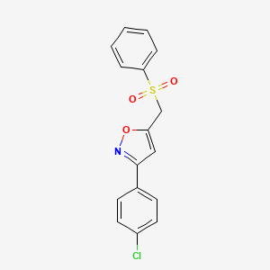 3-(4-Chlorophenyl)-5-[(phenylsulfonyl)methyl]isoxazole