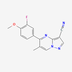 5-(3-Fluoro-4-methoxyphenyl)-6-methylpyrazolo[1,5-a]pyrimidine-3-carbonitrile