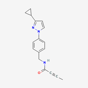 N-[[4-(3-Cyclopropylpyrazol-1-yl)phenyl]methyl]but-2-ynamide
