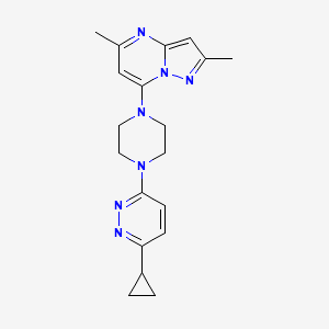 7-[4-(6-Cyclopropylpyridazin-3-yl)piperazin-1-yl]-2,5-dimethylpyrazolo[1,5-a]pyrimidine