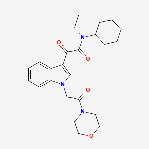 N-cyclohexyl-N-ethyl-2-(1-(2-morpholino-2-oxoethyl)-1H-indol-3-yl)-2-oxoacetamide