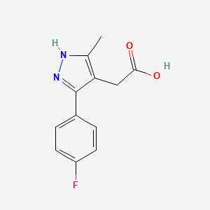 [5-(4-fluorophenyl)-3-methyl-1H-pyrazol-4-yl]acetic acid