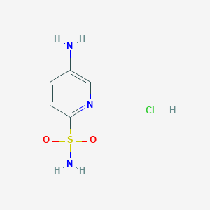 molecular formula C5H8ClN3O2S B2626275 5-Aminopyridine-2-sulfonamide hydrochloride CAS No. 2230800-15-2