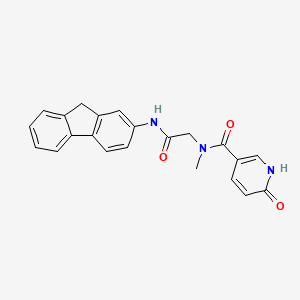 molecular formula C22H19N3O3 B2626277 N-(2-((9H-fluoren-2-yl)amino)-2-oxoethyl)-N-methyl-6-oxo-1,6-dihydropyridine-3-carboxamide CAS No. 1235333-51-3
