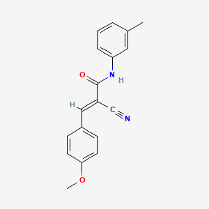 molecular formula C18H16N2O2 B2626280 (2E)-2-cyano-3-(4-methoxyphenyl)-N-(3-methylphenyl)prop-2-enamide CAS No. 301338-93-2