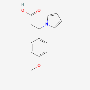 molecular formula C15H17NO3 B2626281 3-(4-ethoxyphenyl)-3-(1H-pyrrol-1-yl)propanoic acid CAS No. 900015-37-4