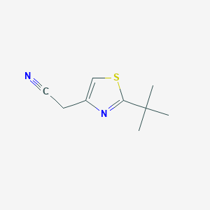 molecular formula C9H12N2S B2626288 2-(2-Tert-butyl-1,3-thiazol-4-yl)acetonitrile CAS No. 251111-86-1