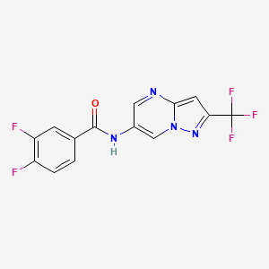 3,4-difluoro-N-(2-(trifluoromethyl)pyrazolo[1,5-a]pyrimidin-6-yl)benzamide