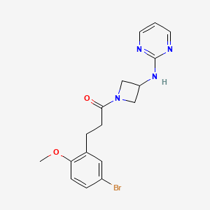 3-(5-Bromo-2-methoxyphenyl)-1-(3-(pyrimidin-2-ylamino)azetidin-1-yl)propan-1-one