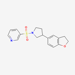 3-{[3-(2,3-Dihydro-1-benzofuran-5-yl)pyrrolidin-1-yl]sulfonyl}pyridine