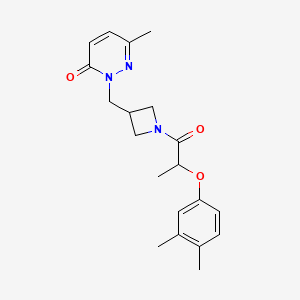 2-[[1-[2-(3,4-Dimethylphenoxy)propanoyl]azetidin-3-yl]methyl]-6-methylpyridazin-3-one