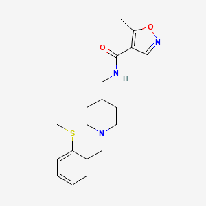 5-methyl-N-((1-(2-(methylthio)benzyl)piperidin-4-yl)methyl)isoxazole-4-carboxamide