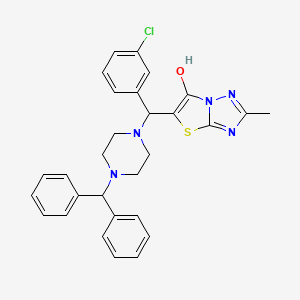 5-((4-Benzhydrylpiperazin-1-yl)(3-chlorophenyl)methyl)-2-methylthiazolo[3,2-b][1,2,4]triazol-6-ol
