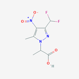 2-[3-(Difluoromethyl)-5-methyl-4-nitropyrazol-1-yl]propanoic acid