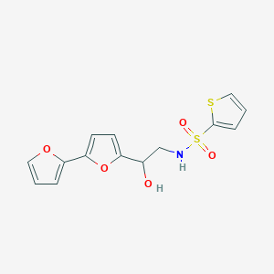 N-(2-{[2,2'-bifuran]-5-yl}-2-hydroxyethyl)thiophene-2-sulfonamide